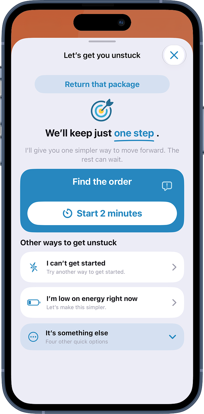 minoli offering several ways to get unstuck on a task